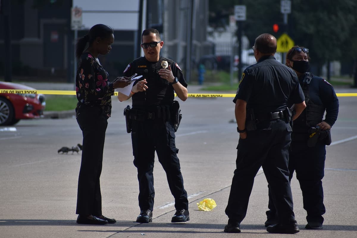 Police on a crime scene
